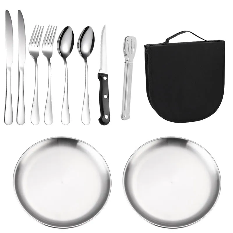 10-Piece Stainless Steel Outdoor Dining Essentials Cutlery Set Dc-264