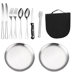 10-Piece Stainless Steel Outdoor Dining Essentials Cutlery Set Dc-264
