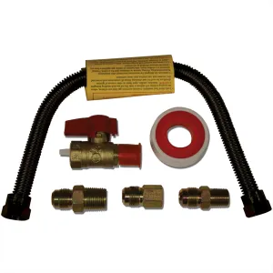 18in. Universal Gas Appliance Hook-up Kit - Black Finish - Model# GLS202-18TF