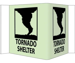 3-View Tornado Shelter Sign
