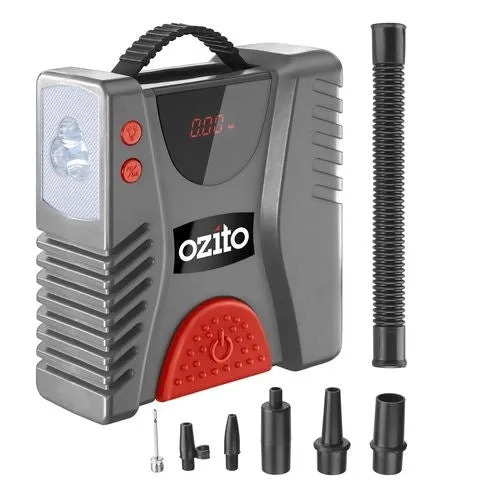 Air Tools  Ozito 12V DC Digital Mini Compressor 100psi
