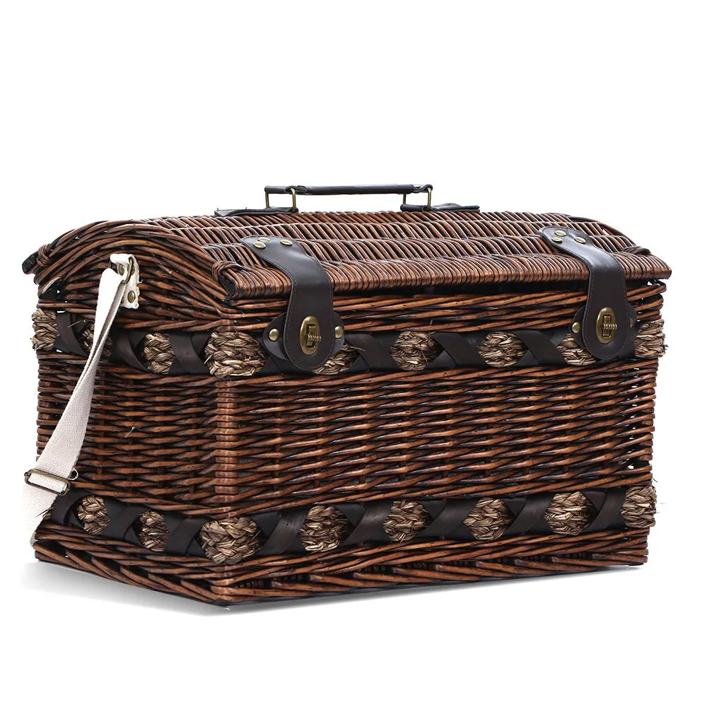 Alfresco 4 Person Wicker Outdoor Insulated Gift Blanket
