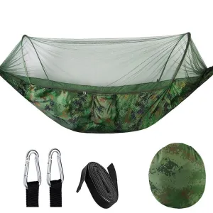 Automatic Quick-Opening Mosquito Net Hammock: Anti-Rollover Nylon Rocking Chair for Outdoor Camping