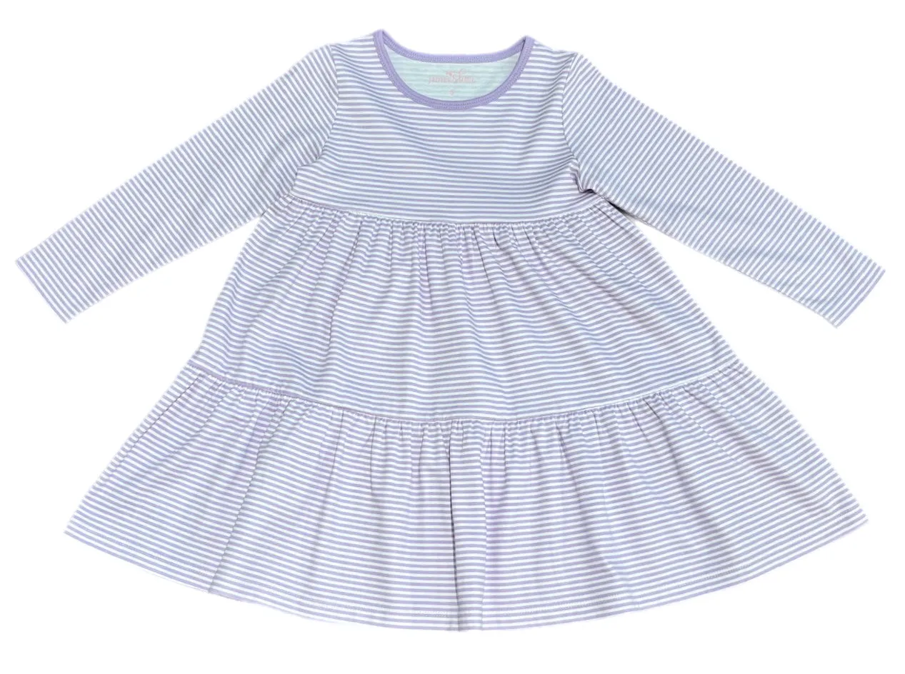 Basics Brynn Knit Dress, Lavender Stripe