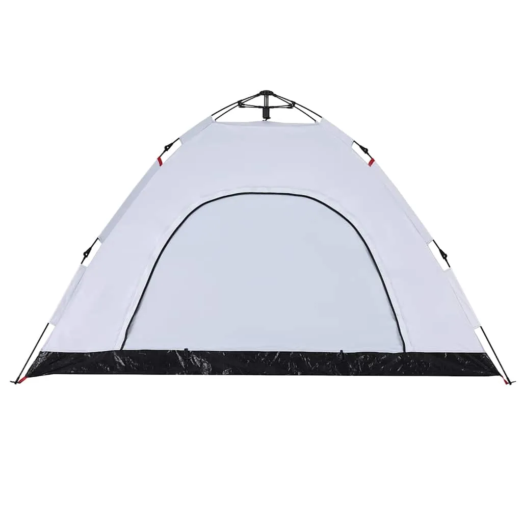 Camping Tent 4-Person White Blackout Fabric Quick Release