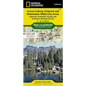 Carson-Iceberg, Emigrant, and Mokelumne Wilderness Areas Map [Eldorado, Humboldt-Toiyabe, and Stanislaus National Forests]