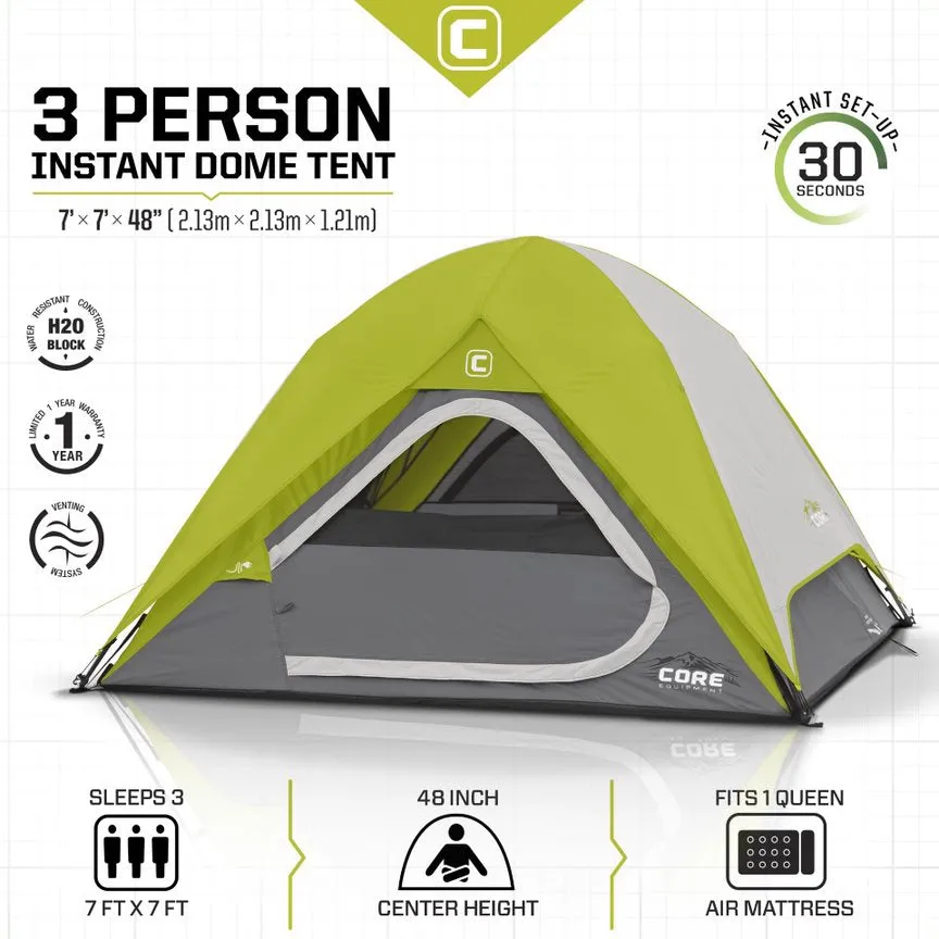 Core 3P Instant Tent Dome Tent