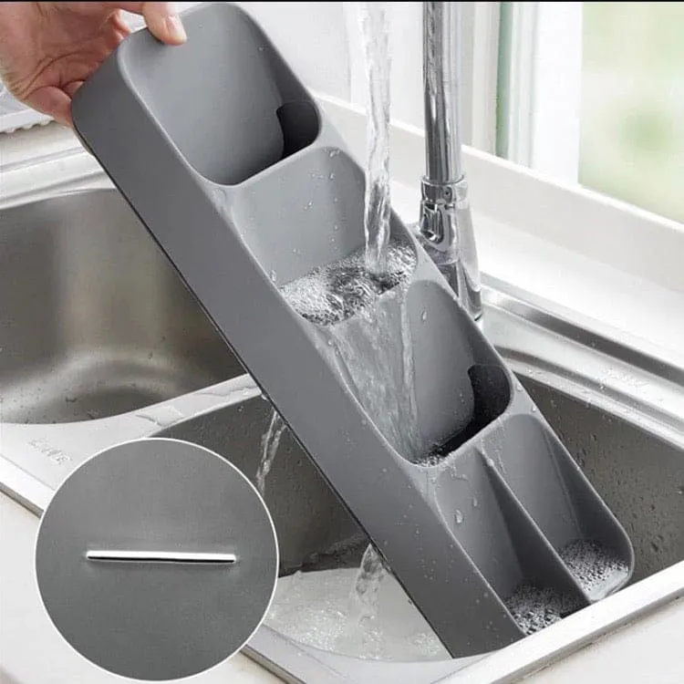 Cutlery Organizer, Kitchen Drawer Storage Tray, Plastic Spoon Container