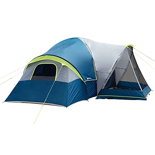Dome Tent Ozark Trail 10-Person Family Camping Tent with 3 Rooms