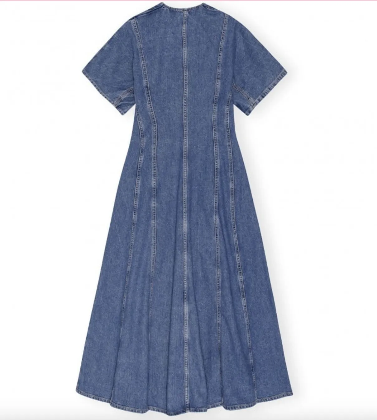 GANNI Blue Future Denim Maxi Dress UK 10