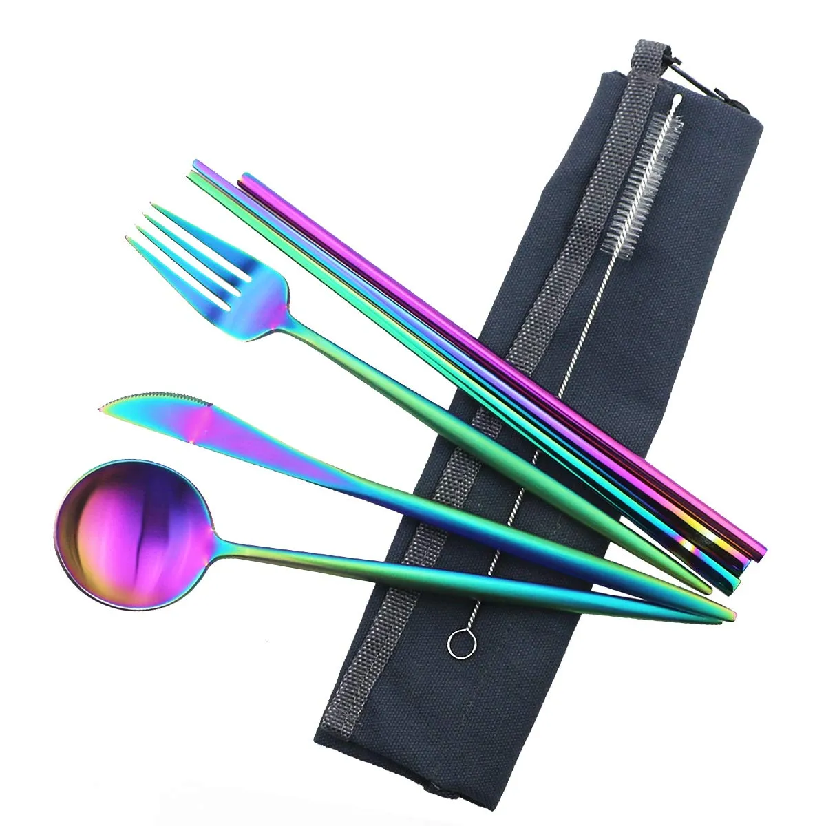 Gugrida: 18/10 Stainless Steel Portable Utensils Set (7-pieces)