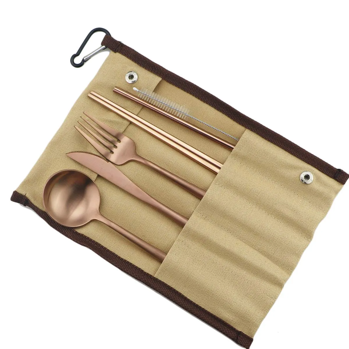 Gugrida: 18/10 Stainless Steel Portable Utensils Set (7-pieces)