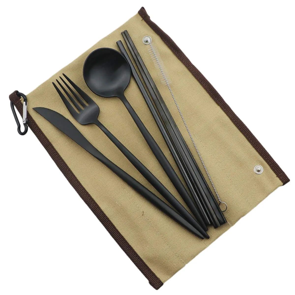 Gugrida: 18/10 Stainless Steel Portable Utensils Set (7-pieces)