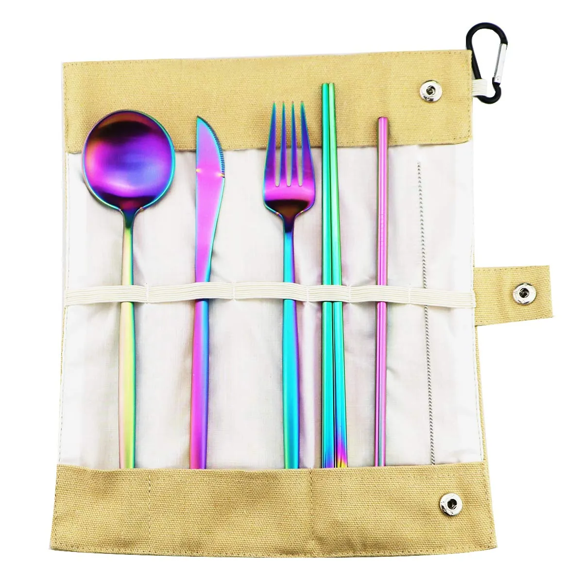 Gugrida: 18/10 Stainless Steel Portable Utensils Set (7-pieces)