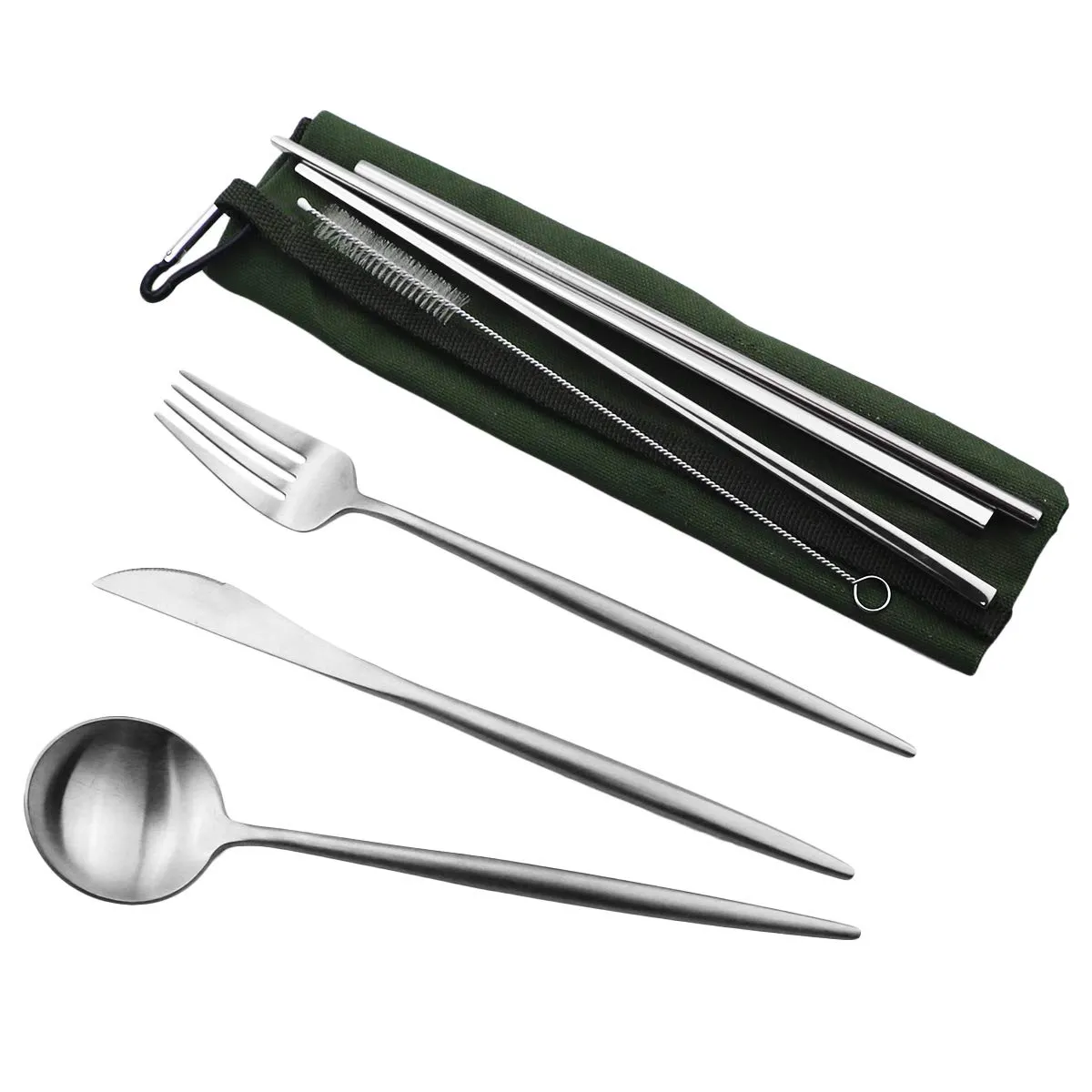 Gugrida: 18/10 Stainless Steel Portable Utensils Set (7-pieces)