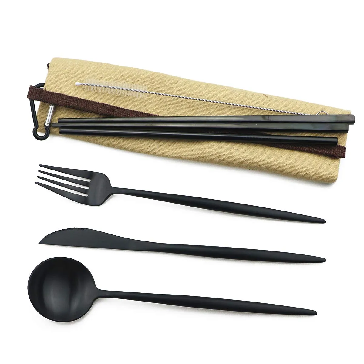 Gugrida: 18/10 Stainless Steel Portable Utensils Set (7-pieces)