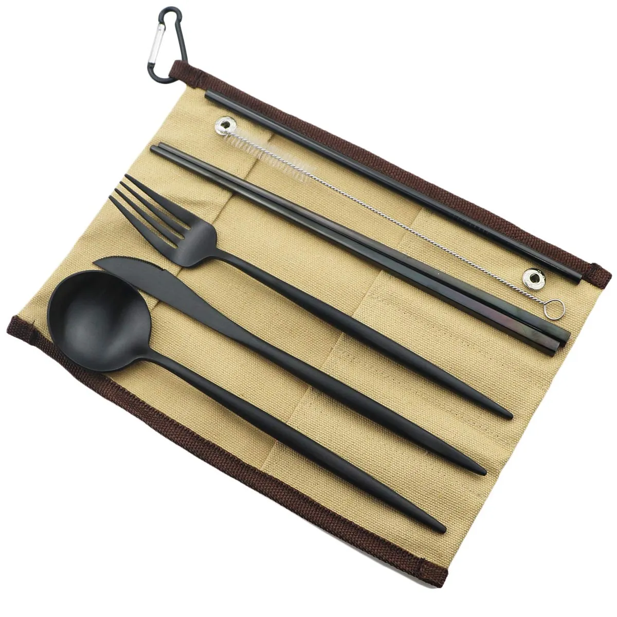Gugrida: 18/10 Stainless Steel Portable Utensils Set (7-pieces)