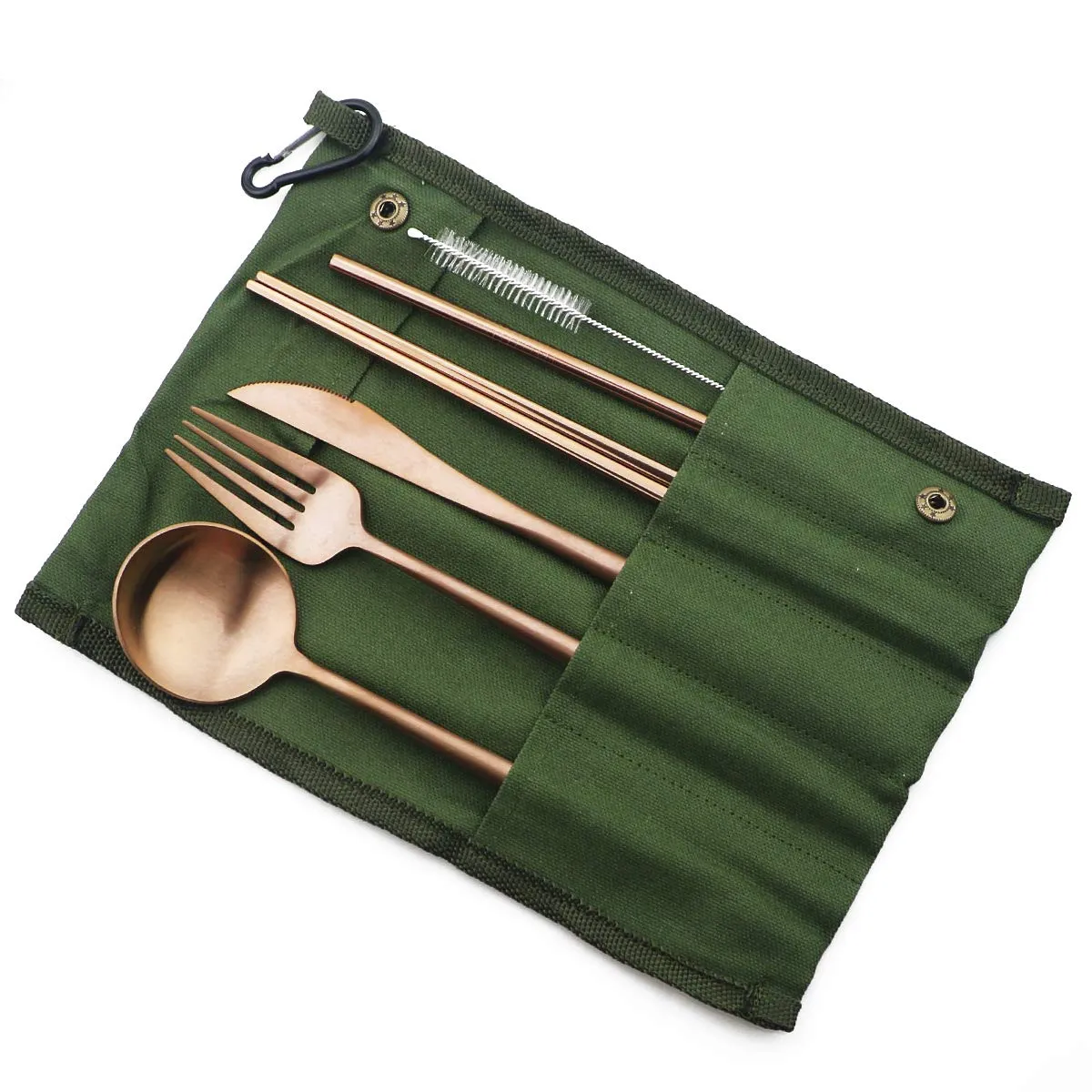 Gugrida: 18/10 Stainless Steel Portable Utensils Set (7-pieces)