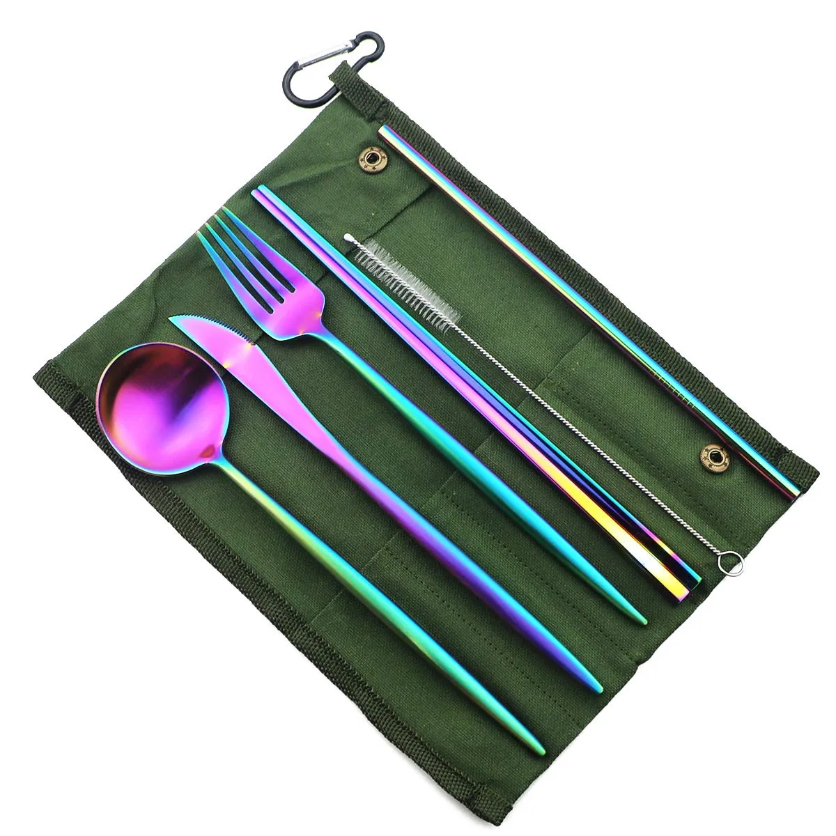 Gugrida: 18/10 Stainless Steel Portable Utensils Set (7-pieces)