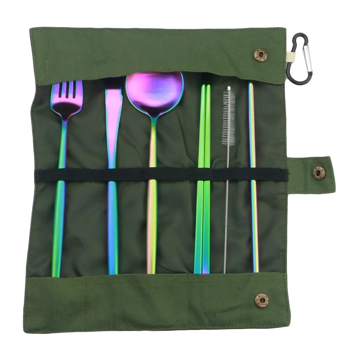 Gugrida: 18/10 Stainless Steel Portable Utensils Set (7-pieces)