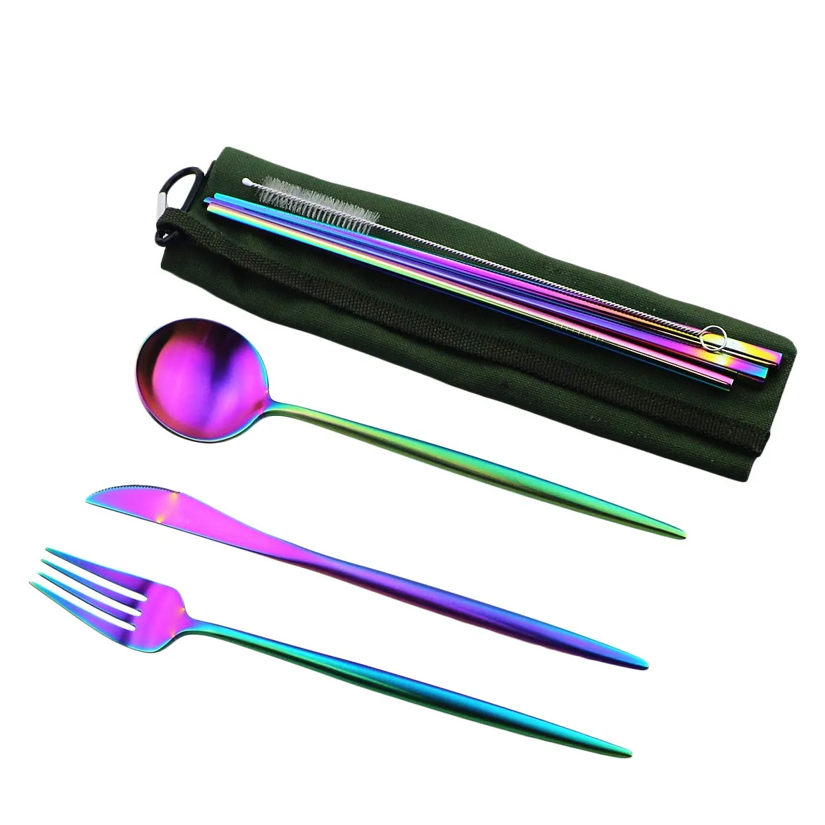 Gugrida: 18/10 Stainless Steel Portable Utensils Set (7-pieces)