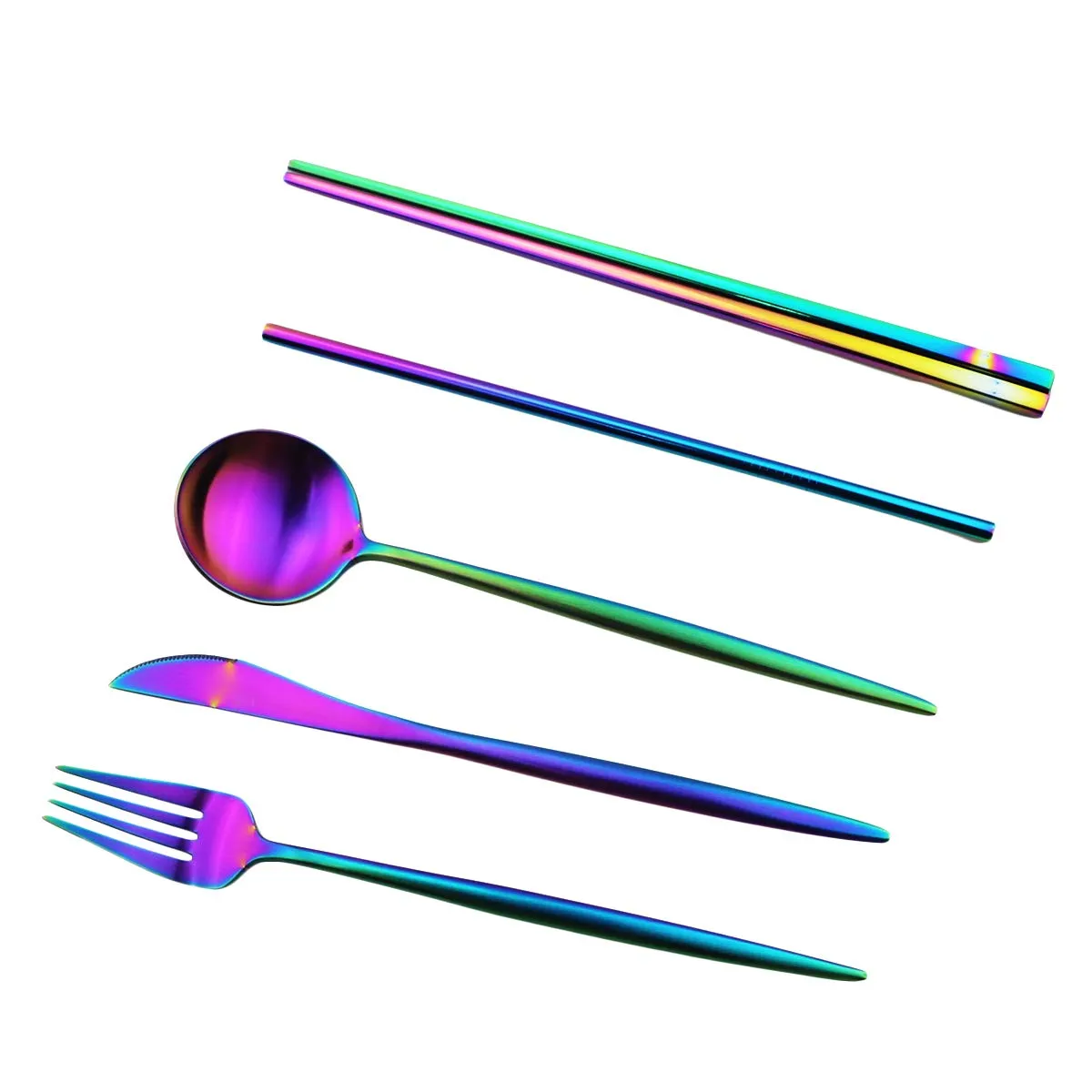 Gugrida: 18/10 Stainless Steel Portable Utensils Set (7-pieces)