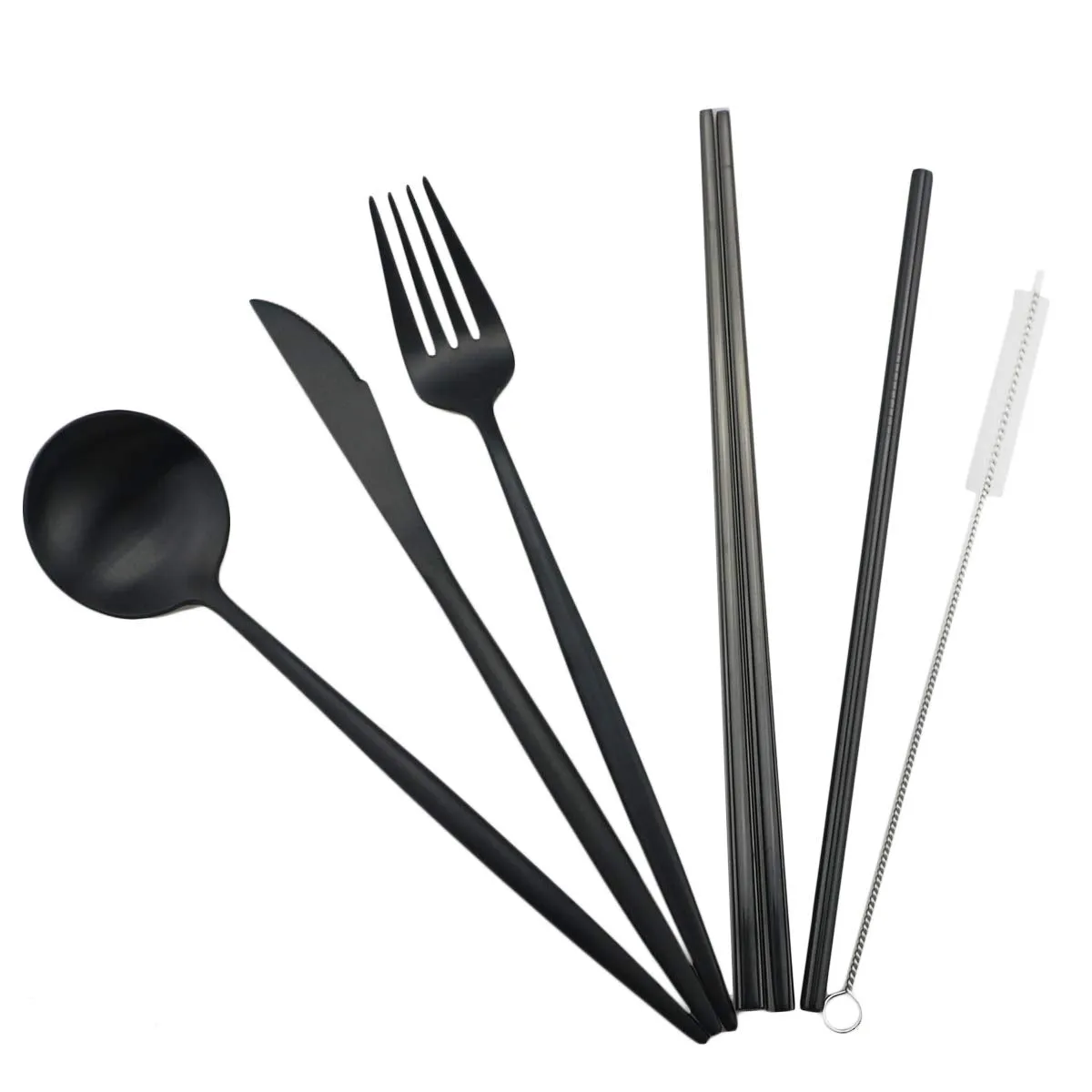 Gugrida: 18/10 Stainless Steel Portable Utensils Set (7-pieces)