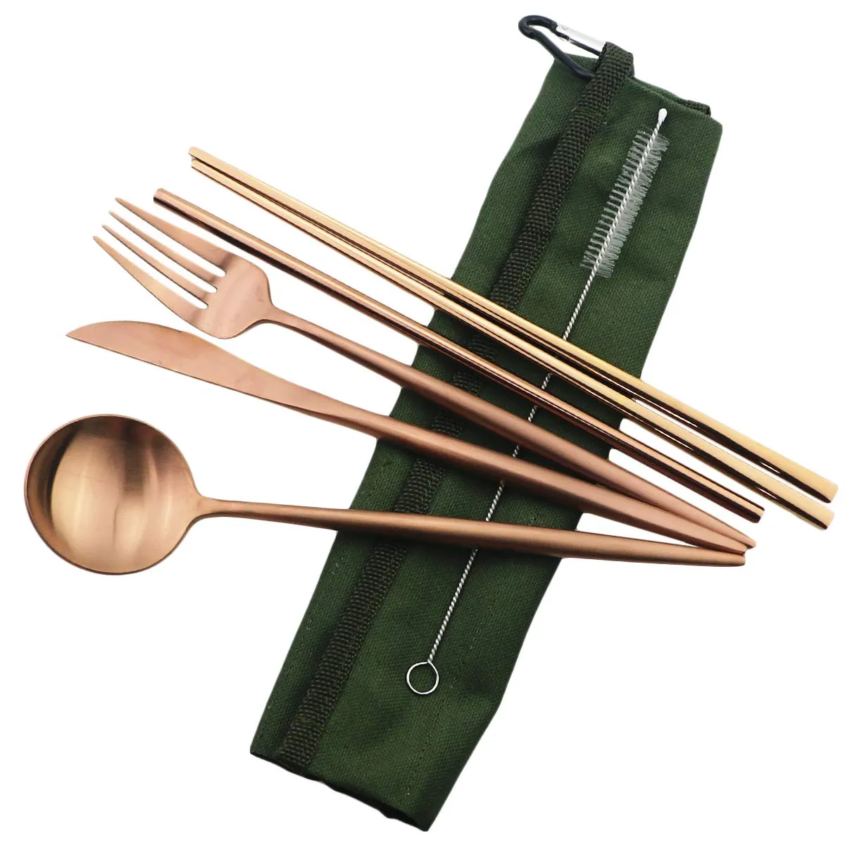 Gugrida: 18/10 Stainless Steel Portable Utensils Set (7-pieces)