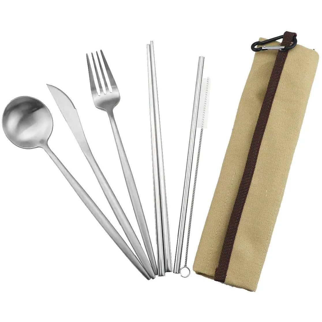 Gugrida: 18/10 Stainless Steel Portable Utensils Set (7-pieces)