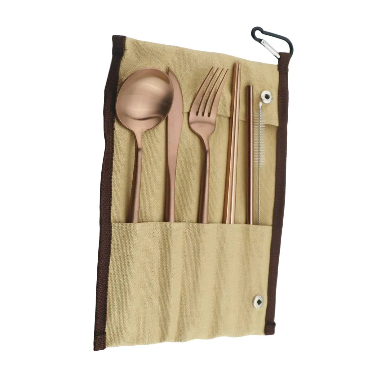 Gugrida: 18/10 Stainless Steel Portable Utensils Set (7-pieces)