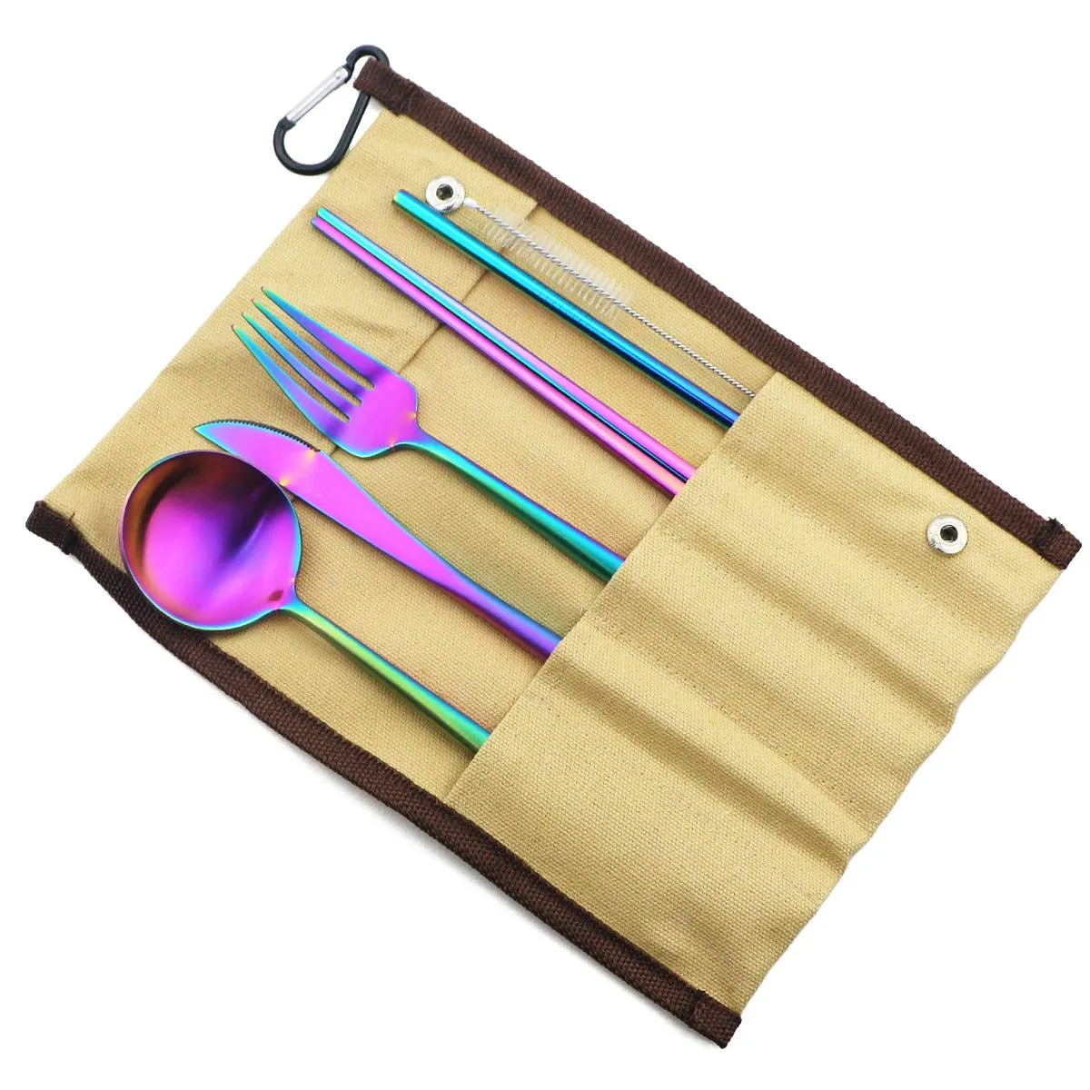 Gugrida: 18/10 Stainless Steel Portable Utensils Set (7-pieces)