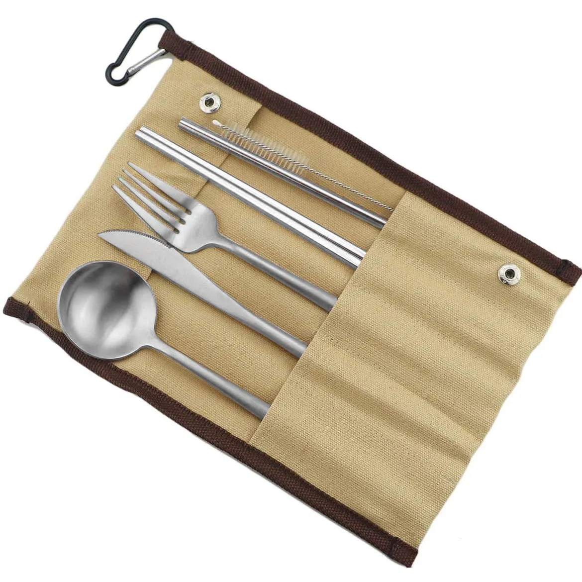 Gugrida: 18/10 Stainless Steel Portable Utensils Set (7-pieces)