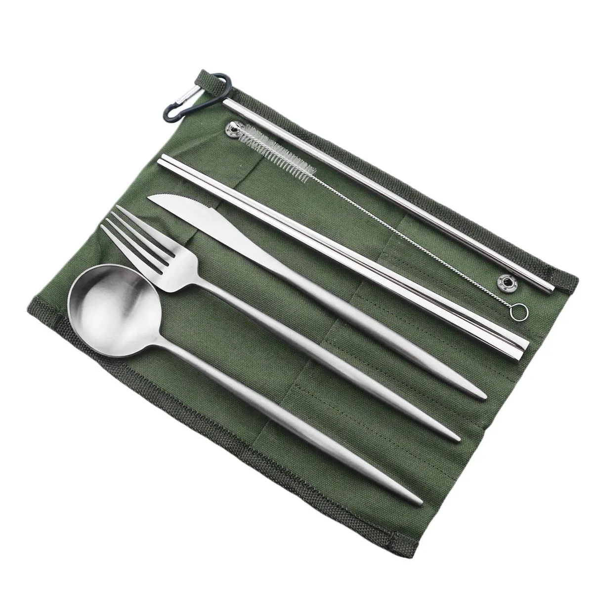 Gugrida: 18/10 Stainless Steel Portable Utensils Set (7-pieces)