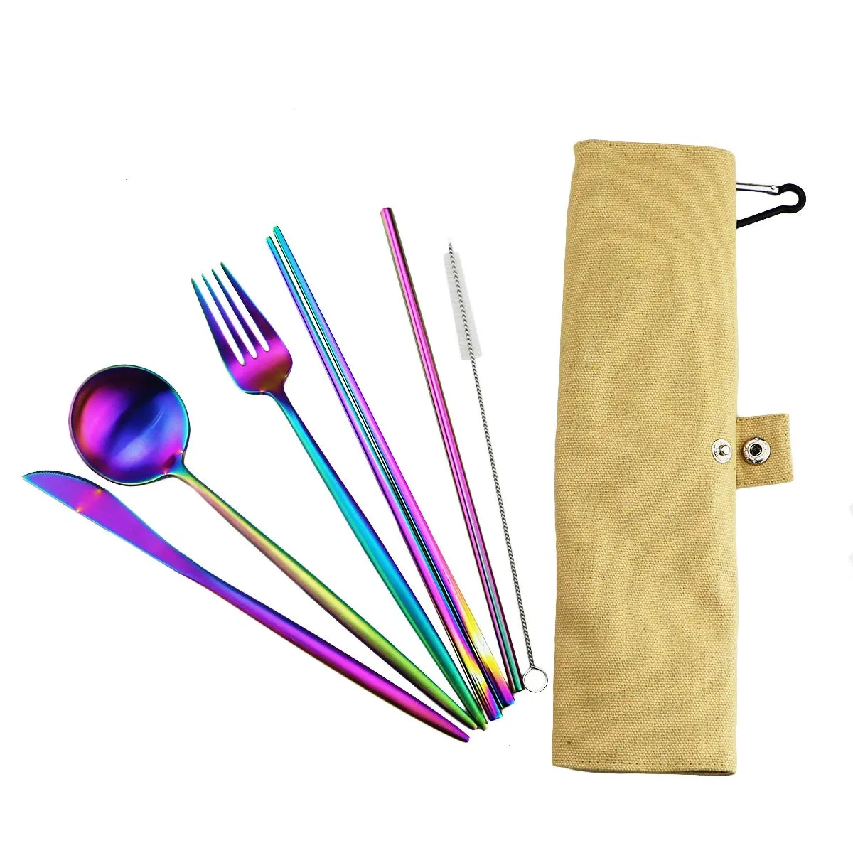 Gugrida: 18/10 Stainless Steel Portable Utensils Set (7-pieces)