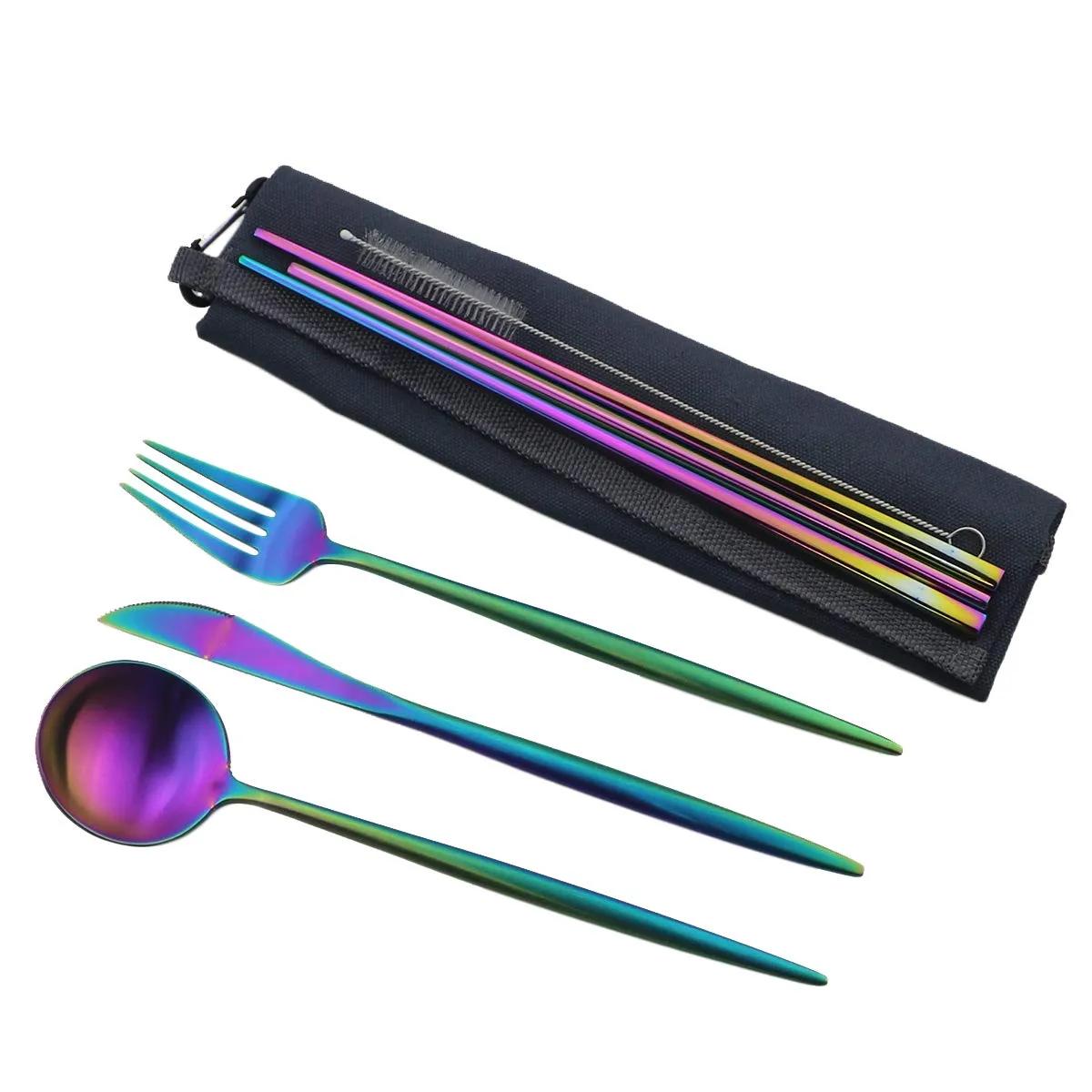 Gugrida: 18/10 Stainless Steel Portable Utensils Set (7-pieces)