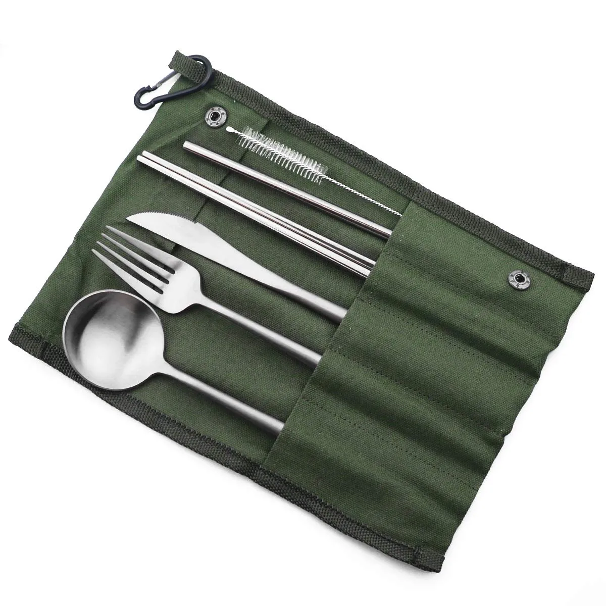 Gugrida: 18/10 Stainless Steel Portable Utensils Set (7-pieces)