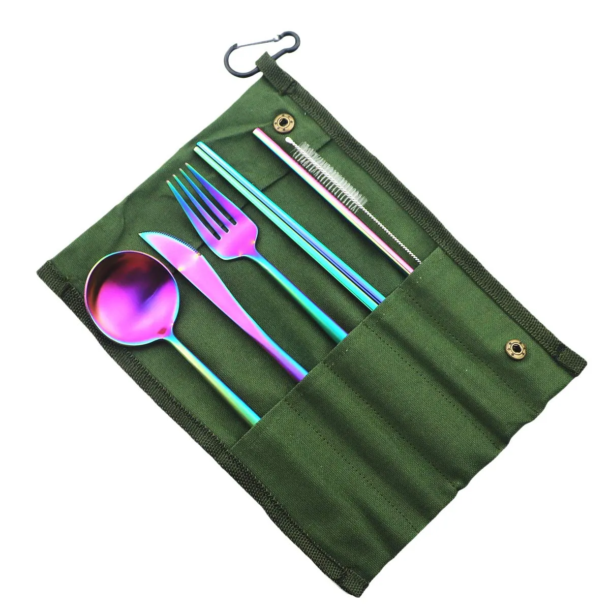 Gugrida: 18/10 Stainless Steel Portable Utensils Set (7-pieces)