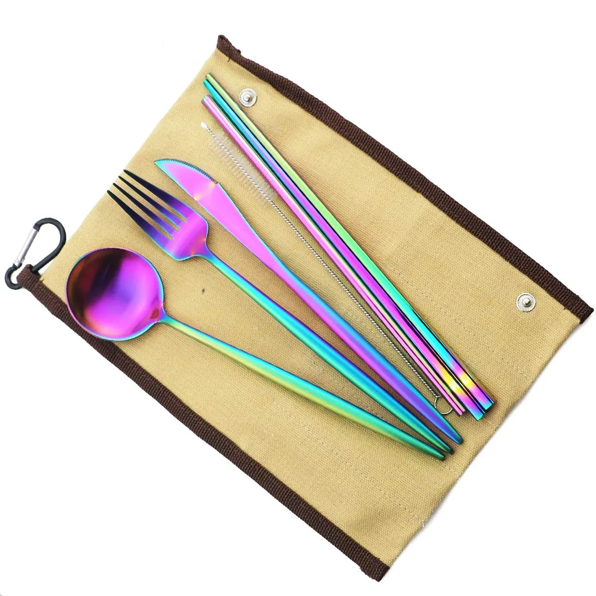 Gugrida: 18/10 Stainless Steel Portable Utensils Set (7-pieces)