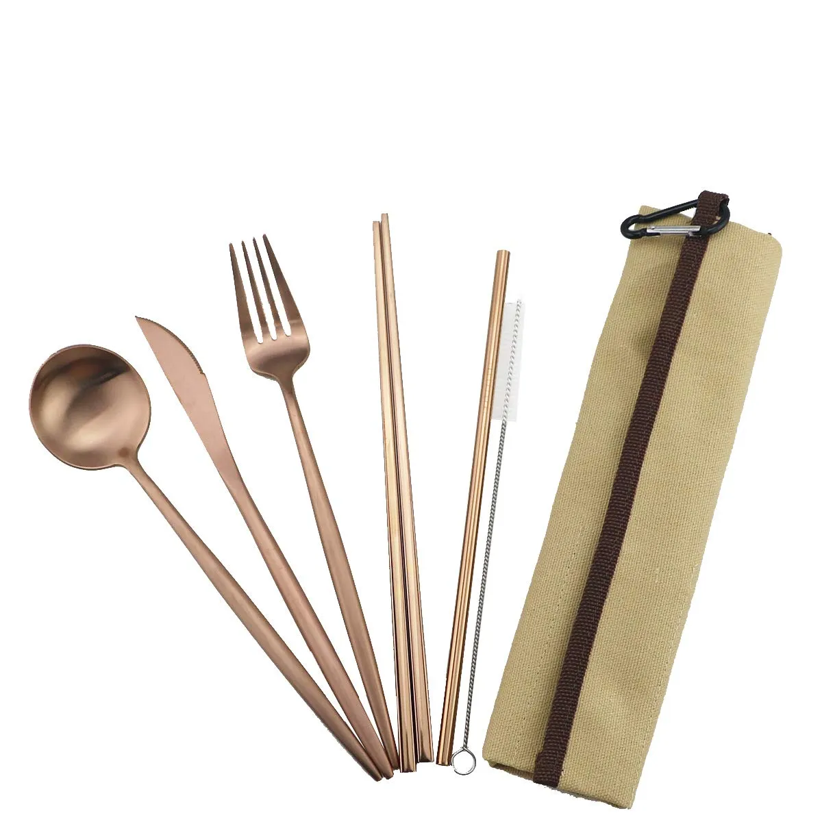 Gugrida: 18/10 Stainless Steel Portable Utensils Set (7-pieces)