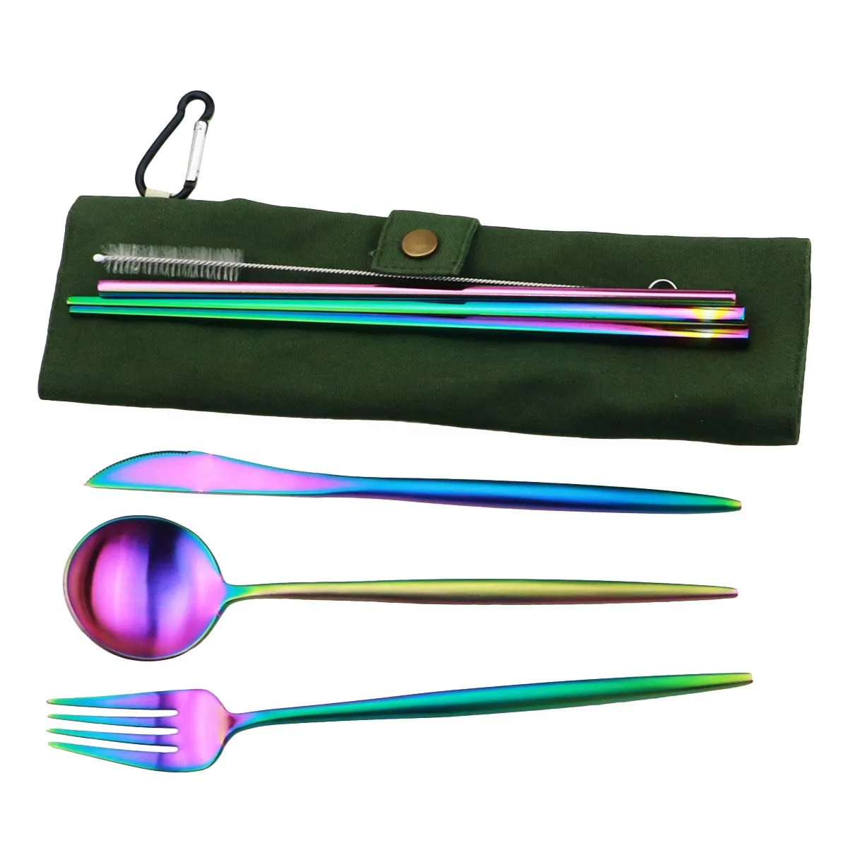 Gugrida: 18/10 Stainless Steel Portable Utensils Set (7-pieces)