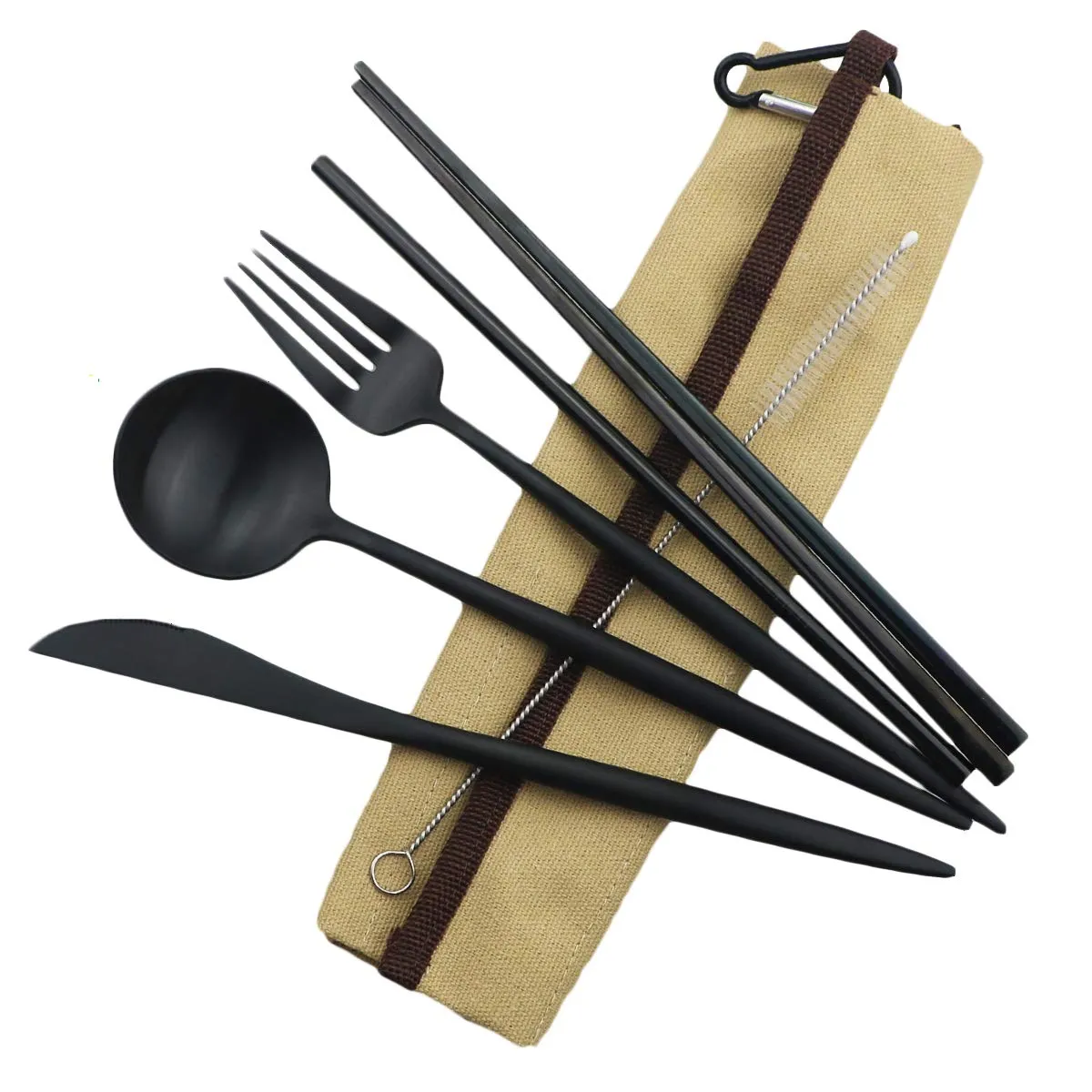 Gugrida: 18/10 Stainless Steel Portable Utensils Set (7-pieces)