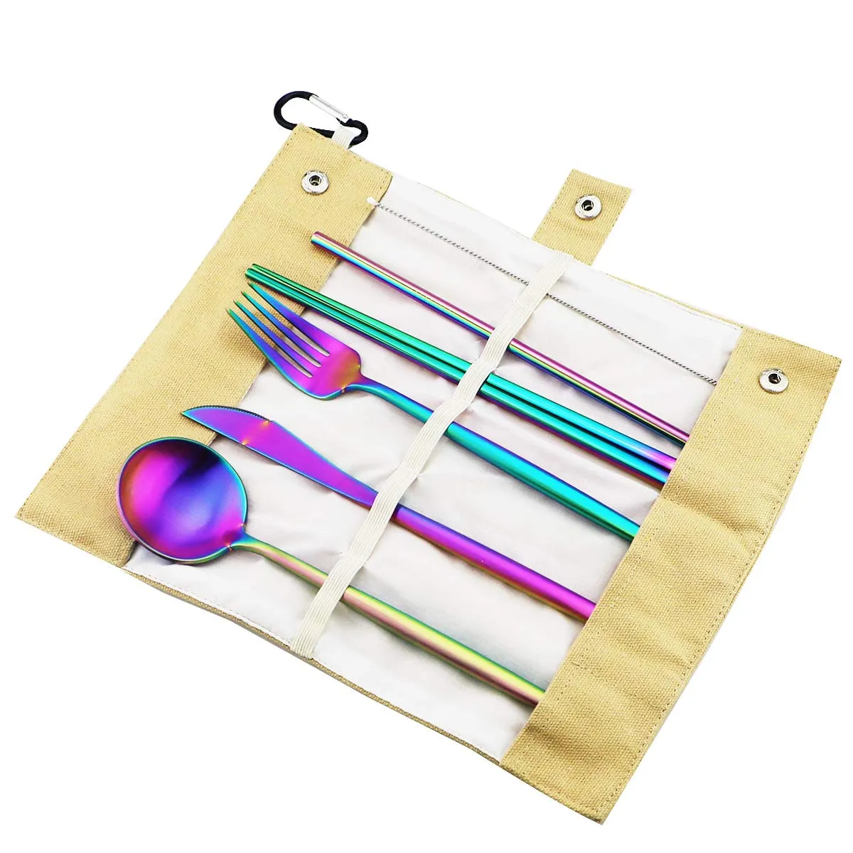 Gugrida: 18/10 Stainless Steel Portable Utensils Set (7-pieces)