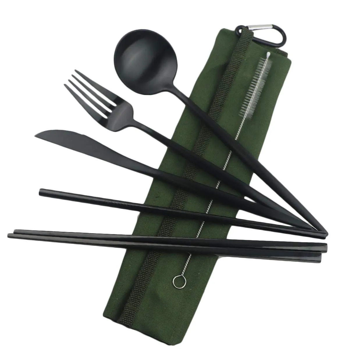 Gugrida: 18/10 Stainless Steel Portable Utensils Set (7-pieces)