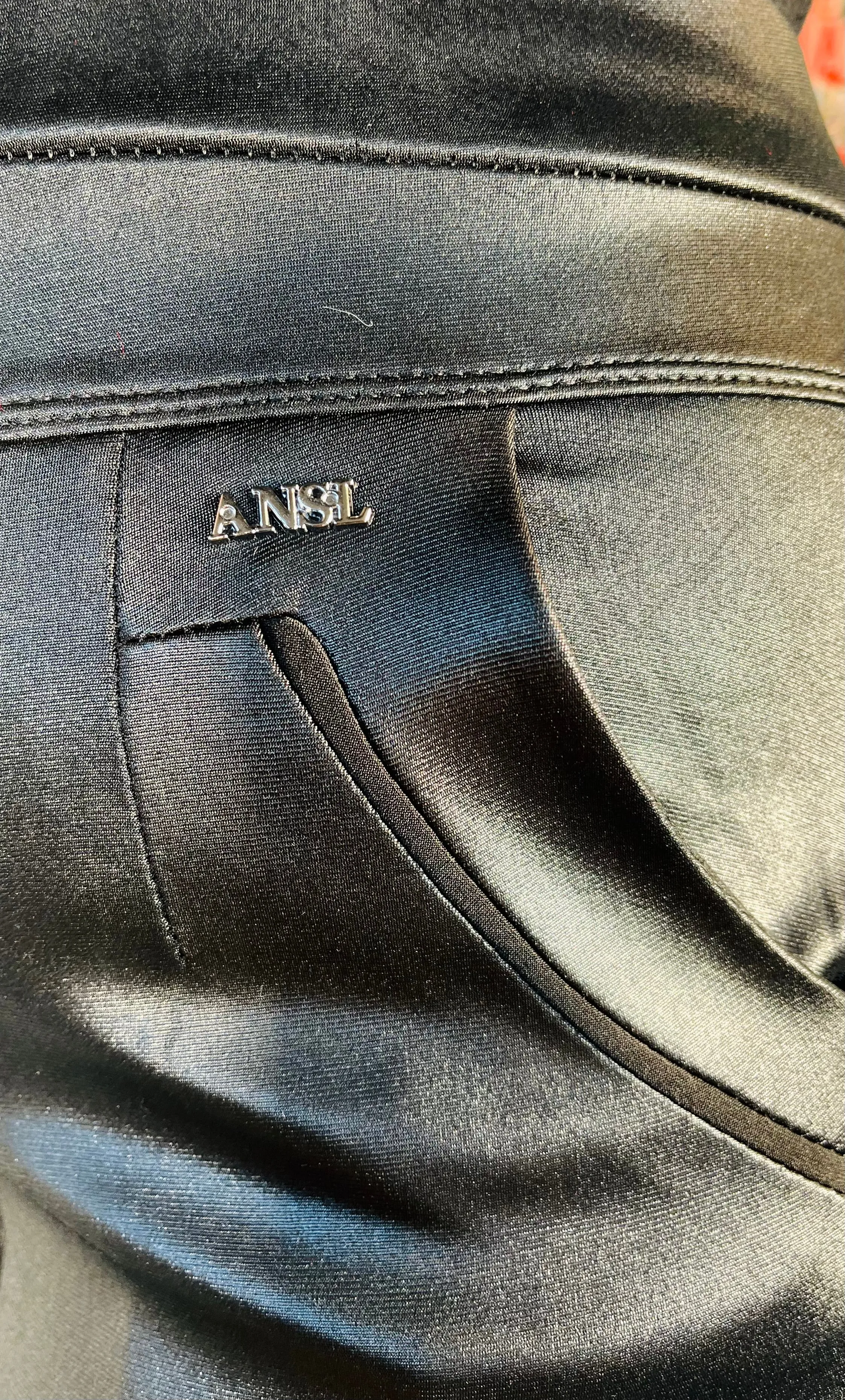 Izzy Leather Look Trousers - Black
