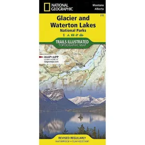 National Geographic Trails Illustrated Glacier and Waterton Lakes National Parks Map