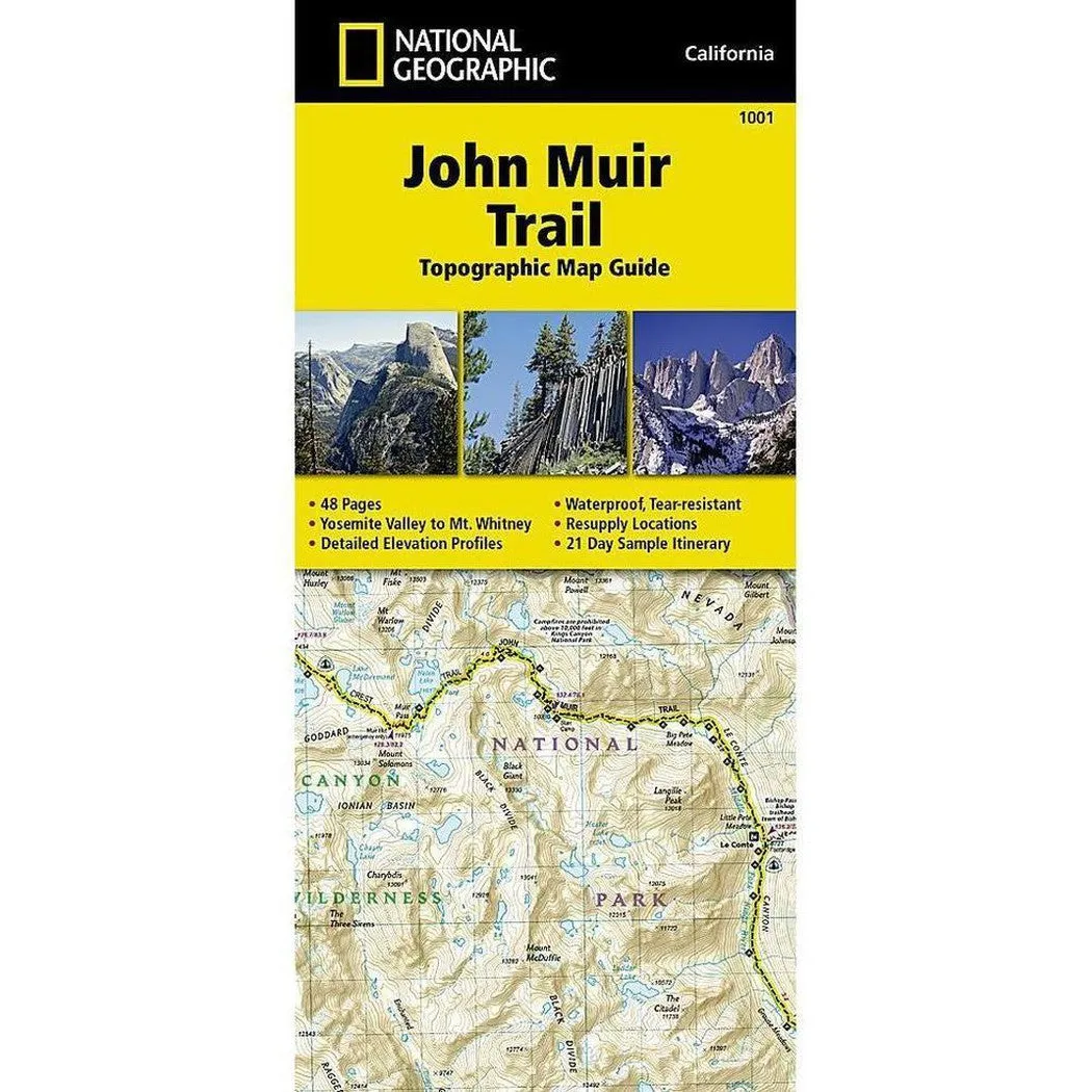 National Geographic Trails Illustrated John Muir Trail Map