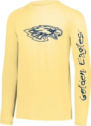 Raglan long sleeve moisture wicking T shirt