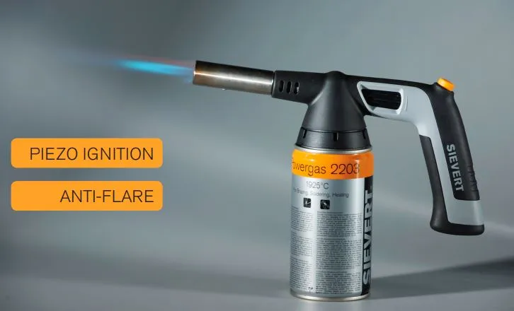 Sievert Handyjet 228201 Blowtorch With Piezo Ignition with footstand