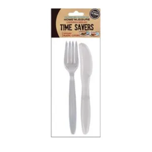 Time Savers Disposable Picnic Cutlery 5xKnives 5xFork 10pc