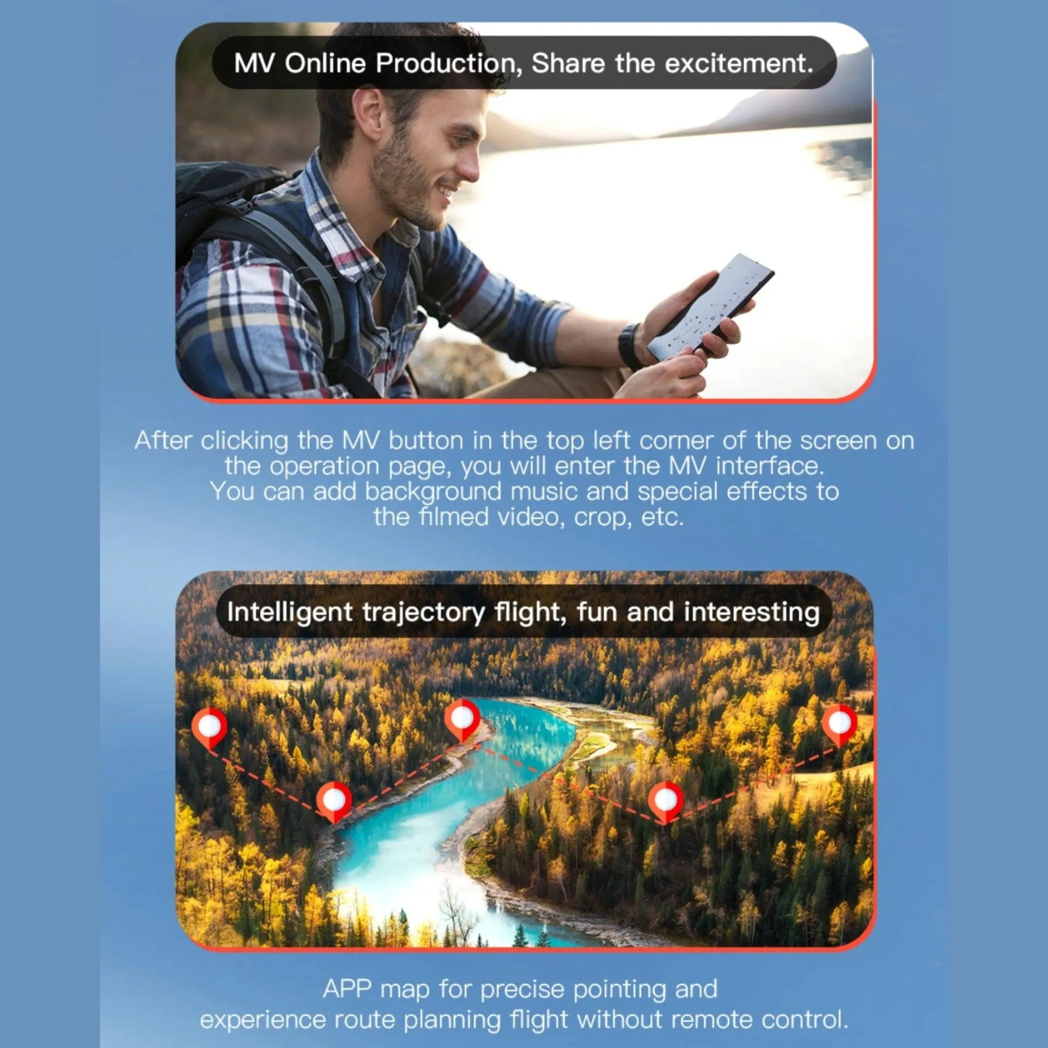 TUTT KF617 Mini Drone 4K Dual Camera Drone Infrared Obstacle Avoidance Optical Flow Foldable Quadcopter Height Hold Follow, Orbit, Waypoint Modes 2* Batteries
